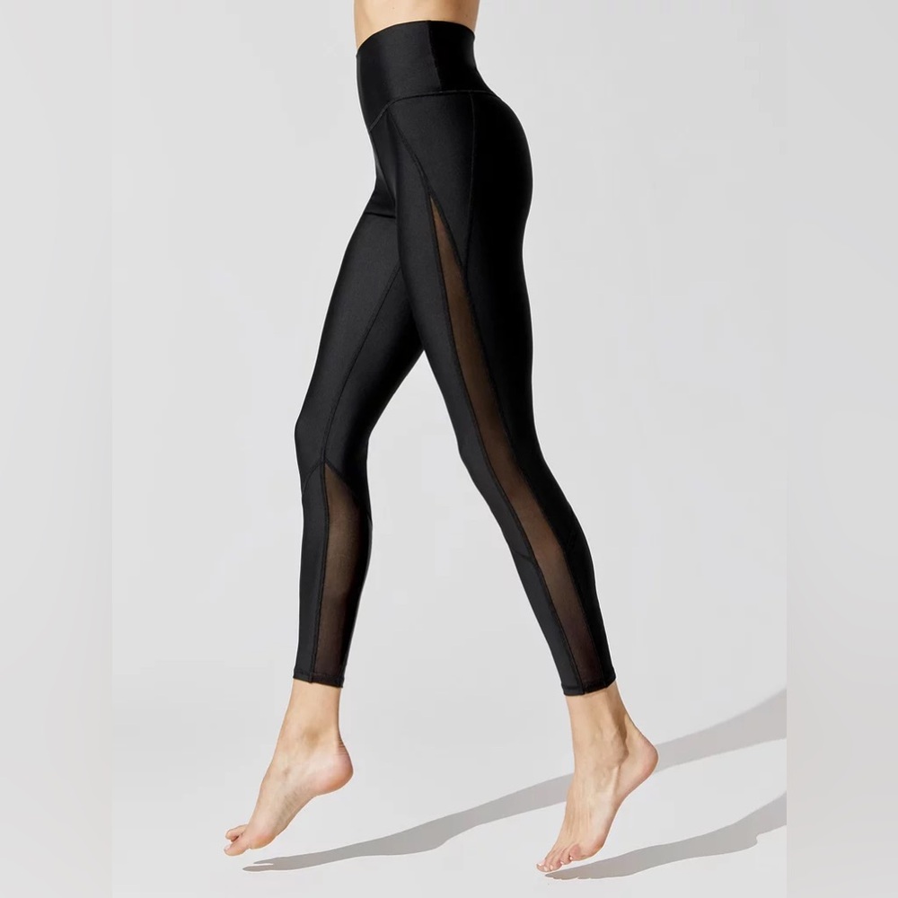Carbon38 Mesh Inset Leggings in Black Size Small